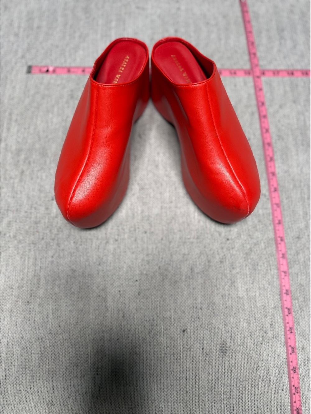 Azalea Wang Red Platform Mule Shoes